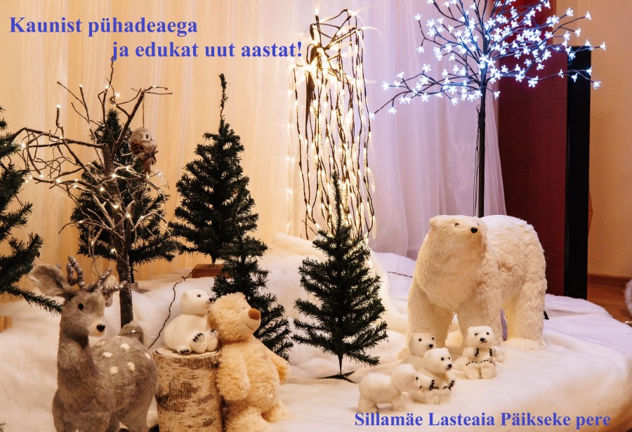 Kaunist pühadeaega ja edukat uut aastat!